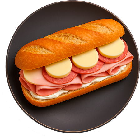 Sanduiche Baguete de Queijo