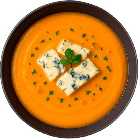 Caldo Abóbora com Gorgonzola