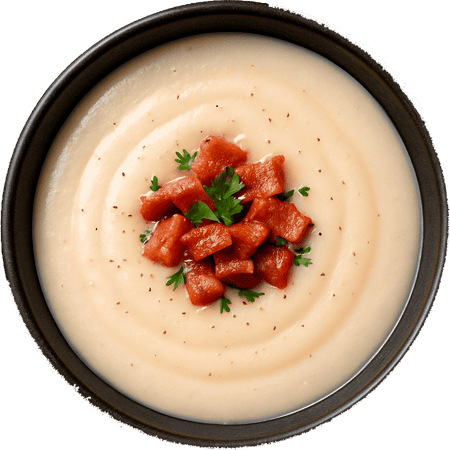 Caldo Inhame com Bacon